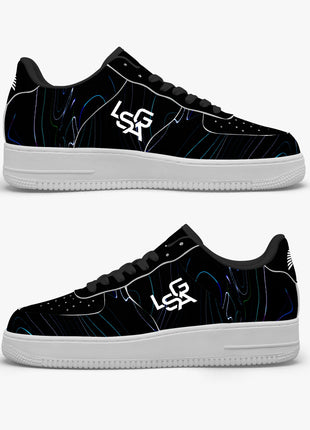 Black Neon Sneakers | Leather Sports Sneakers | LIONSGALA Brands