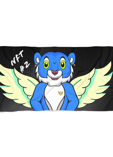 Black beach towel with soft polyester fabric