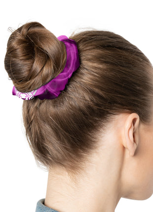Lionsgala purple smoke scrunchie with elastic band