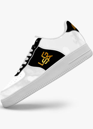 Comfortable White Sneakers | Sable Golden Sneakers | LIONSGALA Brands