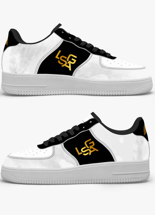 Comfortable White Sneakers | Sable Golden Sneakers | LIONSGALA Brands