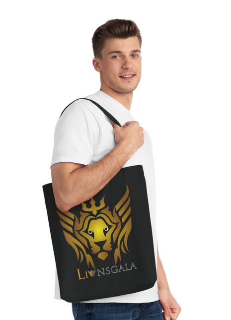 Golden Royalties Crown woven tote bag made from recycled cotton