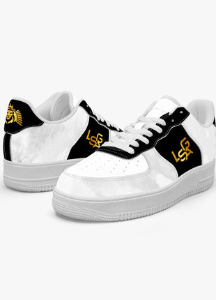 Comfortable White Sneakers | Sable Golden Sneakers | LIONSGALA Brands