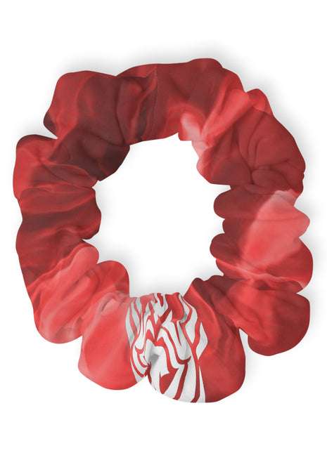 Lionsgala red smoke scrunchie with elastic band