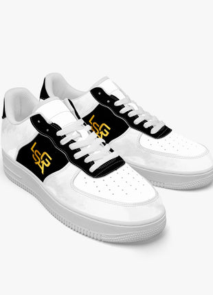 Comfortable White Sneakers | Sable Golden Sneakers | LIONSGALA Brands