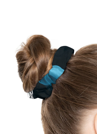 Lionsgala Dark Slate Grey SmokedOut Scrunchie with elastic band