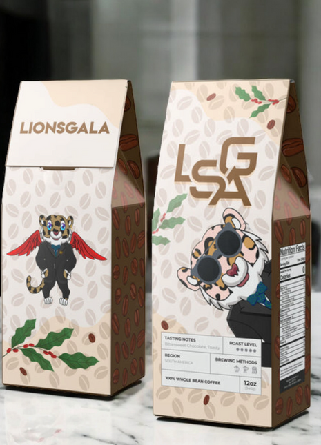 Dark Roast Coffee Beans 12oz | LIONSGALA Brands